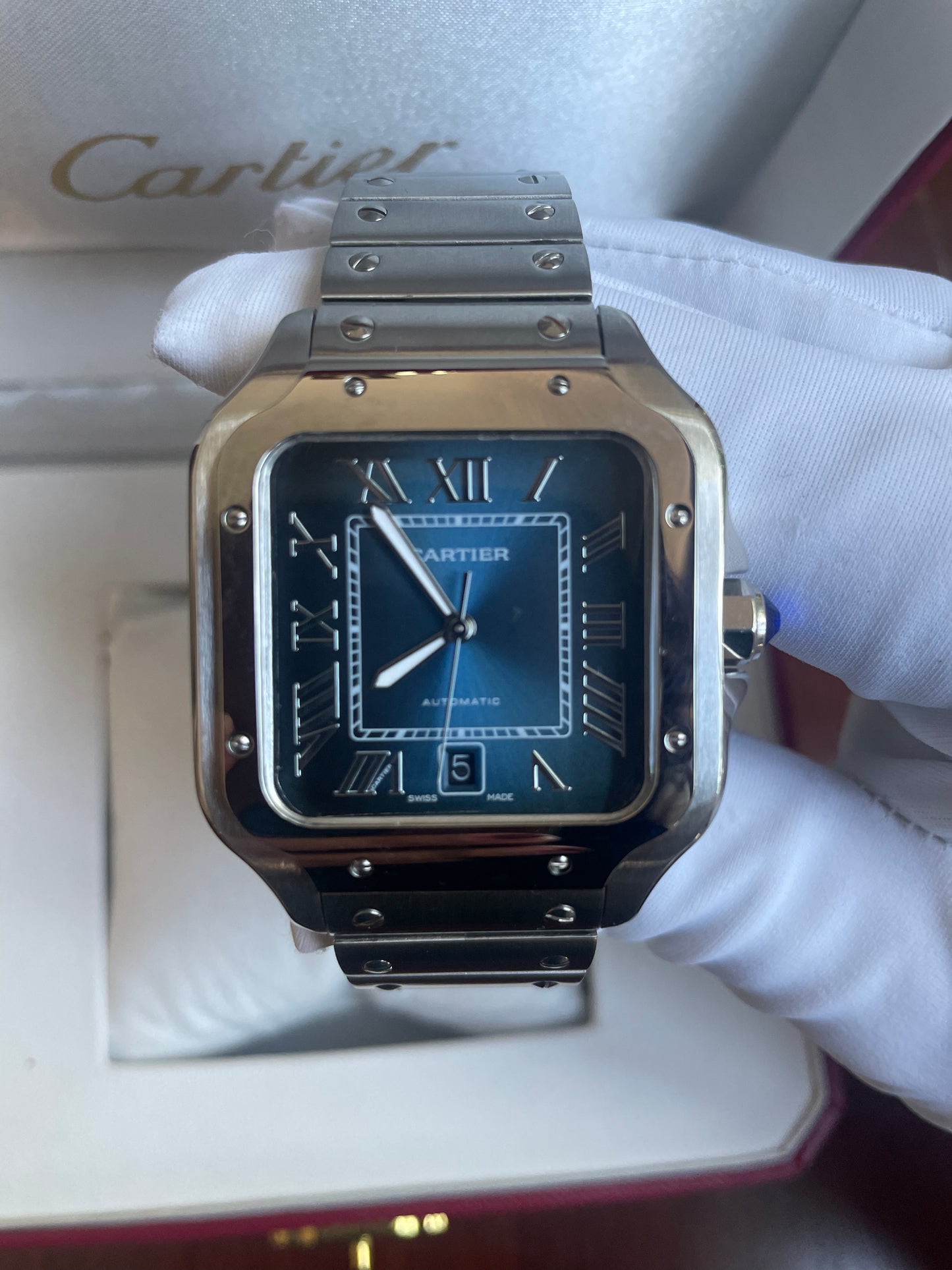 Cartier Santos (esfera azul)